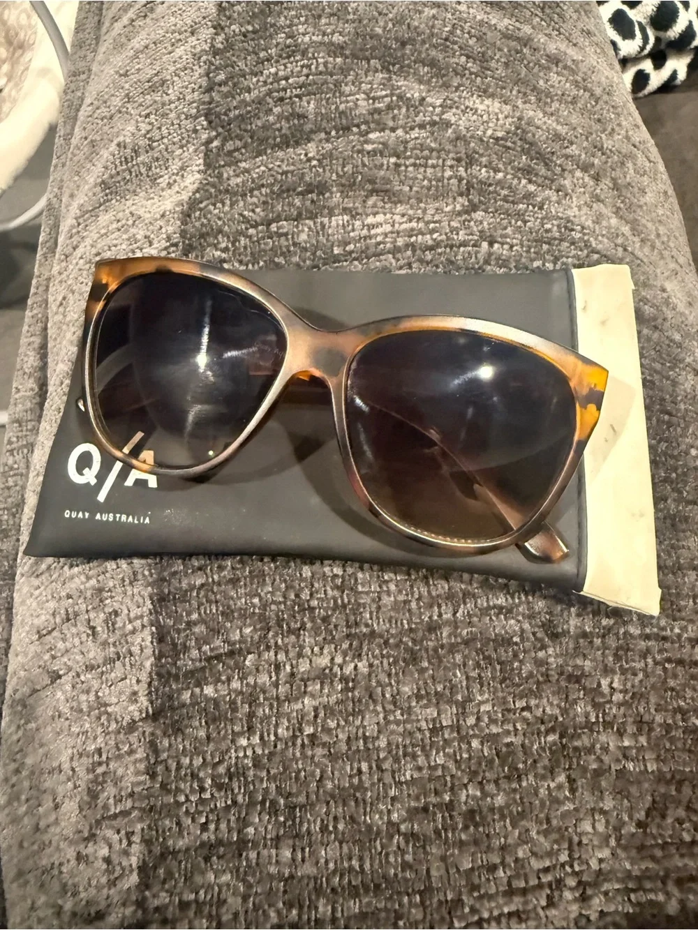 Quay Australia Tortoiseshell Cat Eye Sunglasses - Brown Lenses